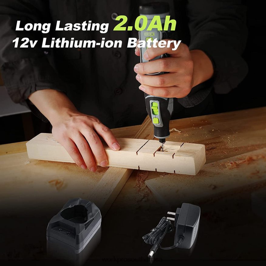 ZA WORKPRO 12V Cordless Rotary Tool Kit for Handmade and DIY Morden 4B8V2T226 Tool