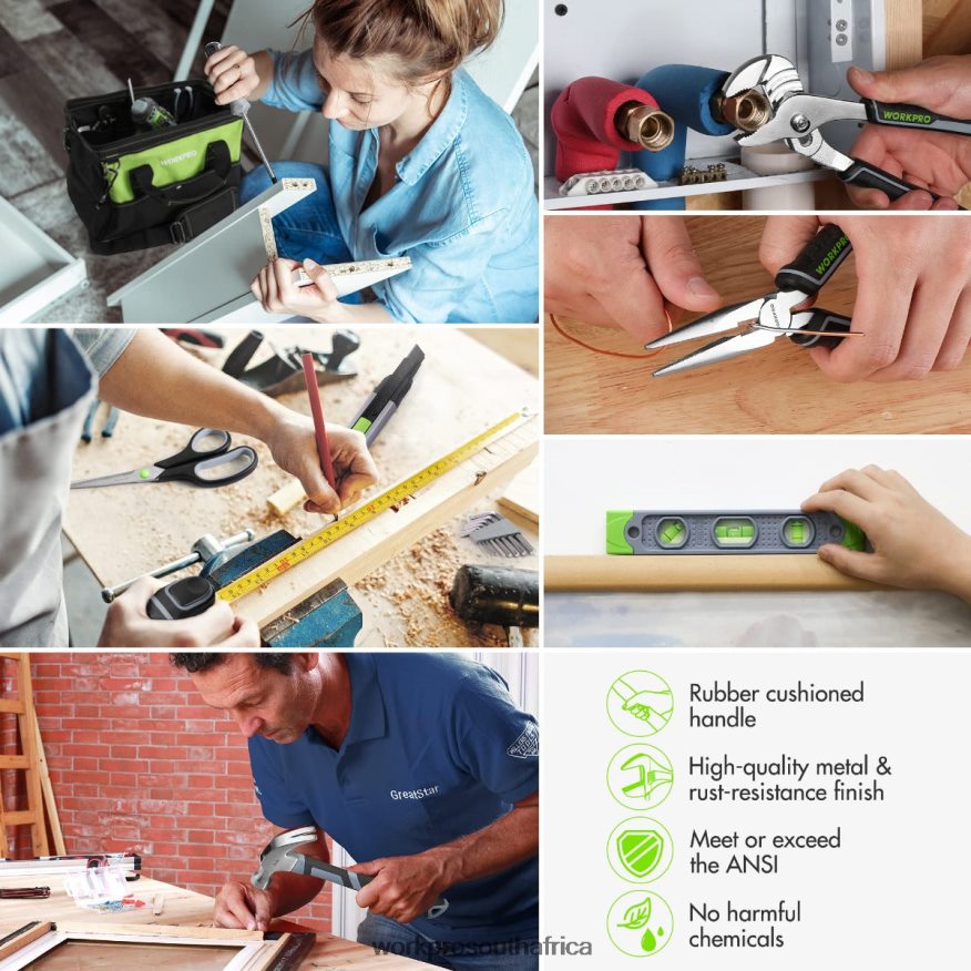 ZA WORKPRO 157-Piece Cordless Drill Combo Kit with 20V Cordless Lithium-ion Pink/Grey 4B8V2T259 Tool