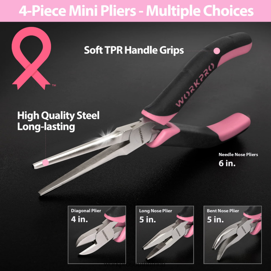 ZA WORKPRO 33 Pcs Precision Repair Tool Set Includes Pliers Set Pink/Blue 4B8V2T257 Tool