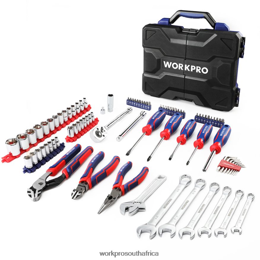 ZA WORKPRO 87 PcsMechanics Tool Set, Hand Tools Kit with Storage Tool Box Morden 4B8V2T305 Tool