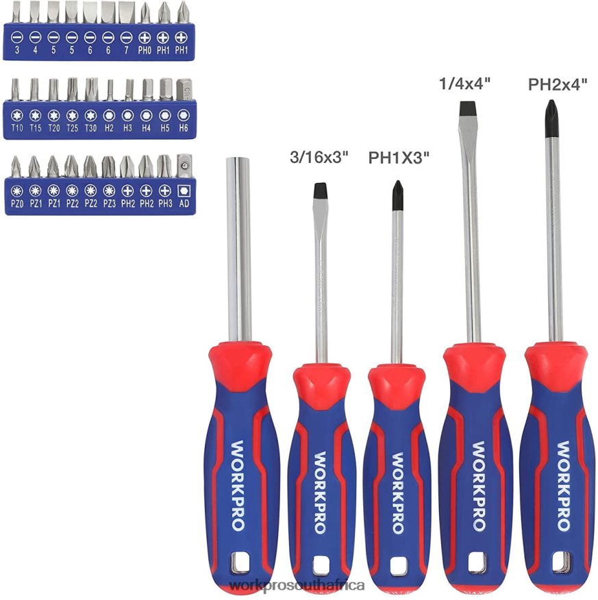ZA WORKPRO 87 PcsMechanics Tool Set, Hand Tools Kit with Storage Tool Box Morden 4B8V2T305 Tool