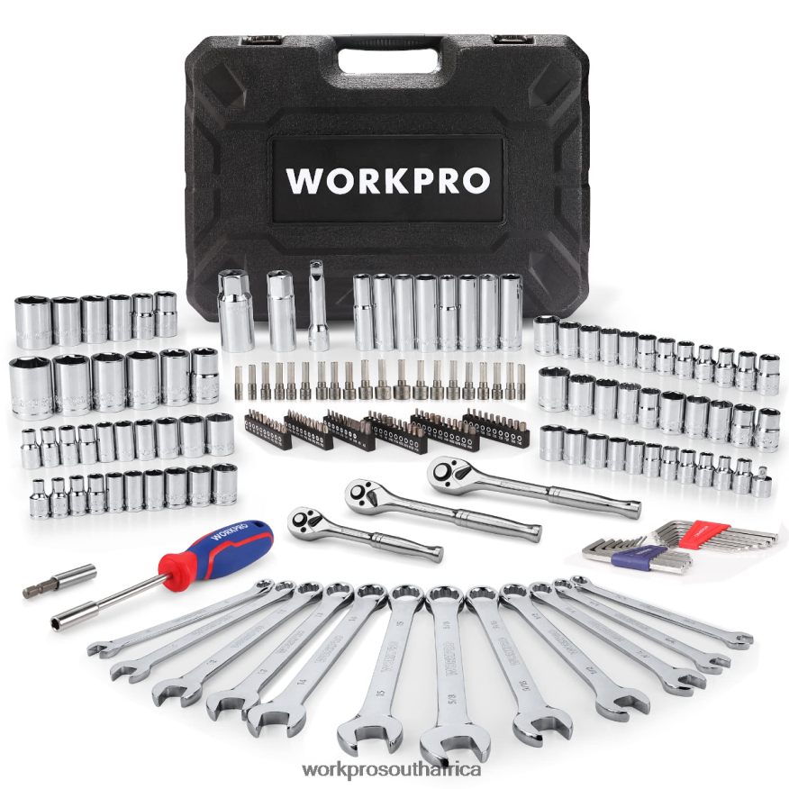 ZA WORKPRO Mechanic Tool Set, 192 Pcs Socket Wrench Set with Storage Case Useful 4B8V2T311 Tool