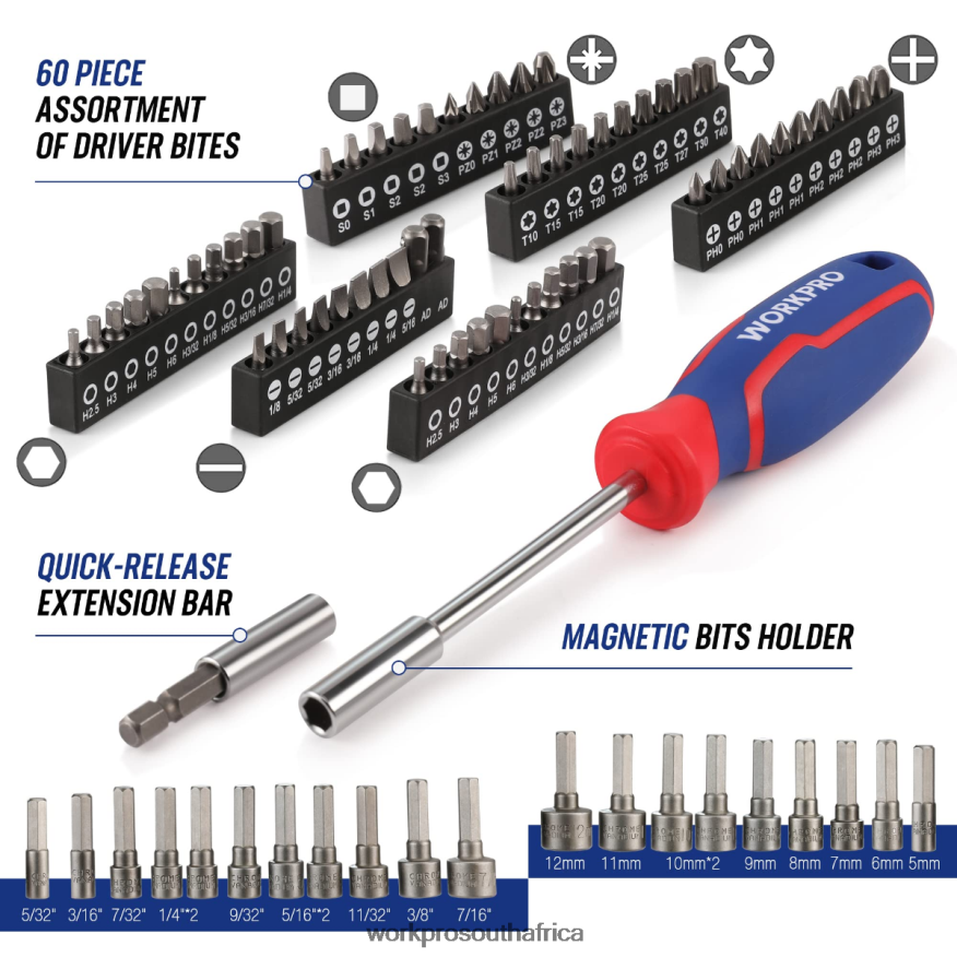 ZA WORKPRO Mechanic Tool Set, 192 Pcs Socket Wrench Set with Storage Case Useful 4B8V2T311 Tool