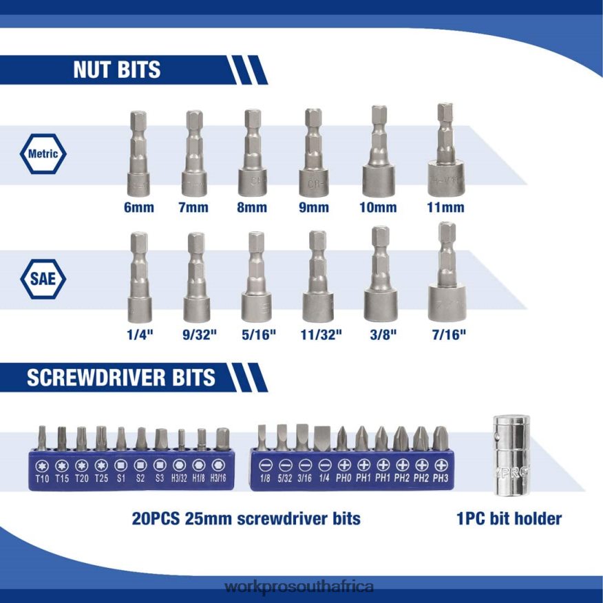 ZA WORKPRO Socket Set, 70 Pcs Drive Socket Set with Quick-Release Ratchet, Metric and SAE Morden 4B8V2T308 Tool