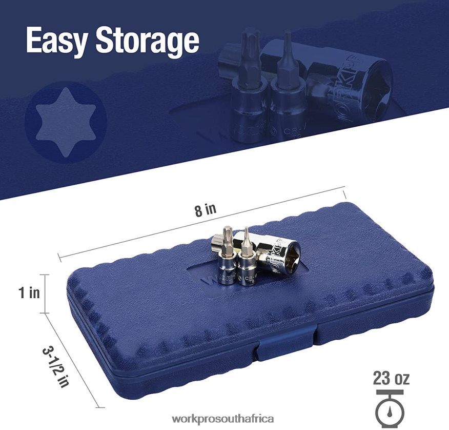 ZA WORKPRO 13 pcs Torx Bit Socket Set (For Hand Use Only) Morden 4B8V2T127 Tool