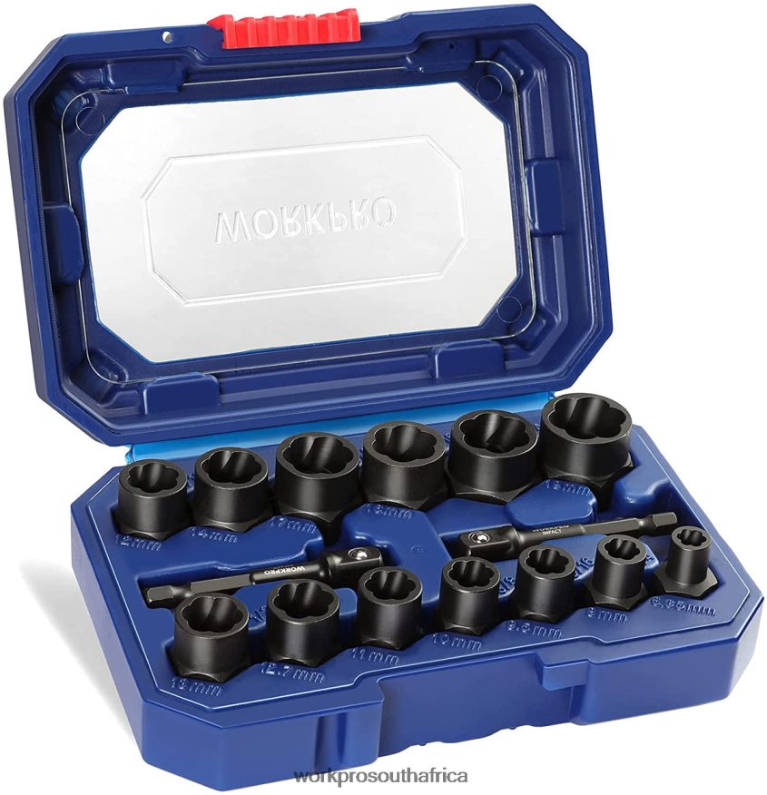 ZA WORKPRO 15 Pcs Impact Bolt & Nut Remover Set Useful 4B8V2T128 Tool