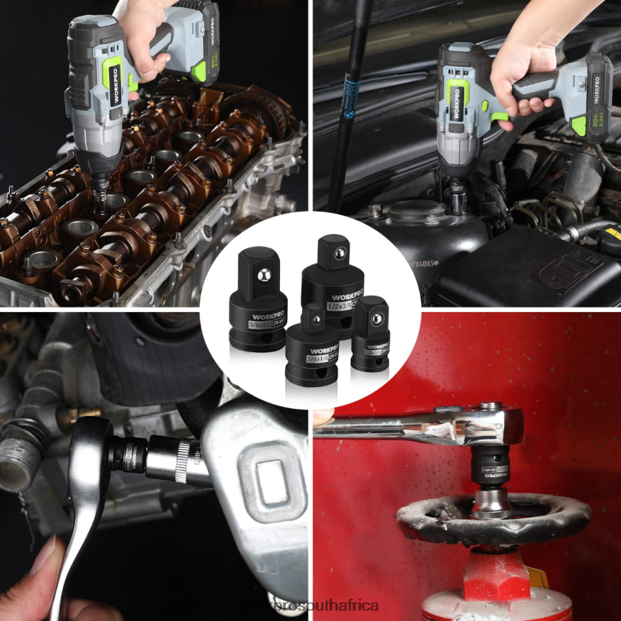 ZA WORKPRO 4 Piece-Impact Driver Socket Adapter and Reducer Set, Wrench Conversion Kit Helpful 4B8V2T94 Tool