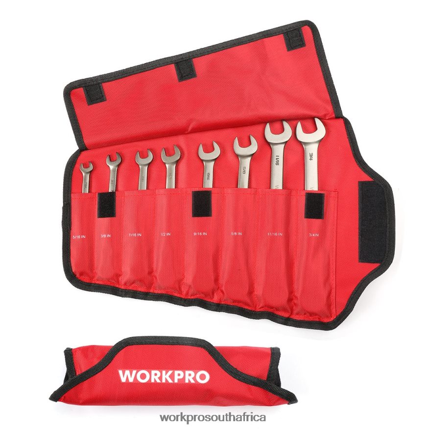 ZA WORKPRO 8 Pcs Flex-Head Ratcheting Combination Wrench Set with Organizer Bag Useful 4B8V2T86 Tool