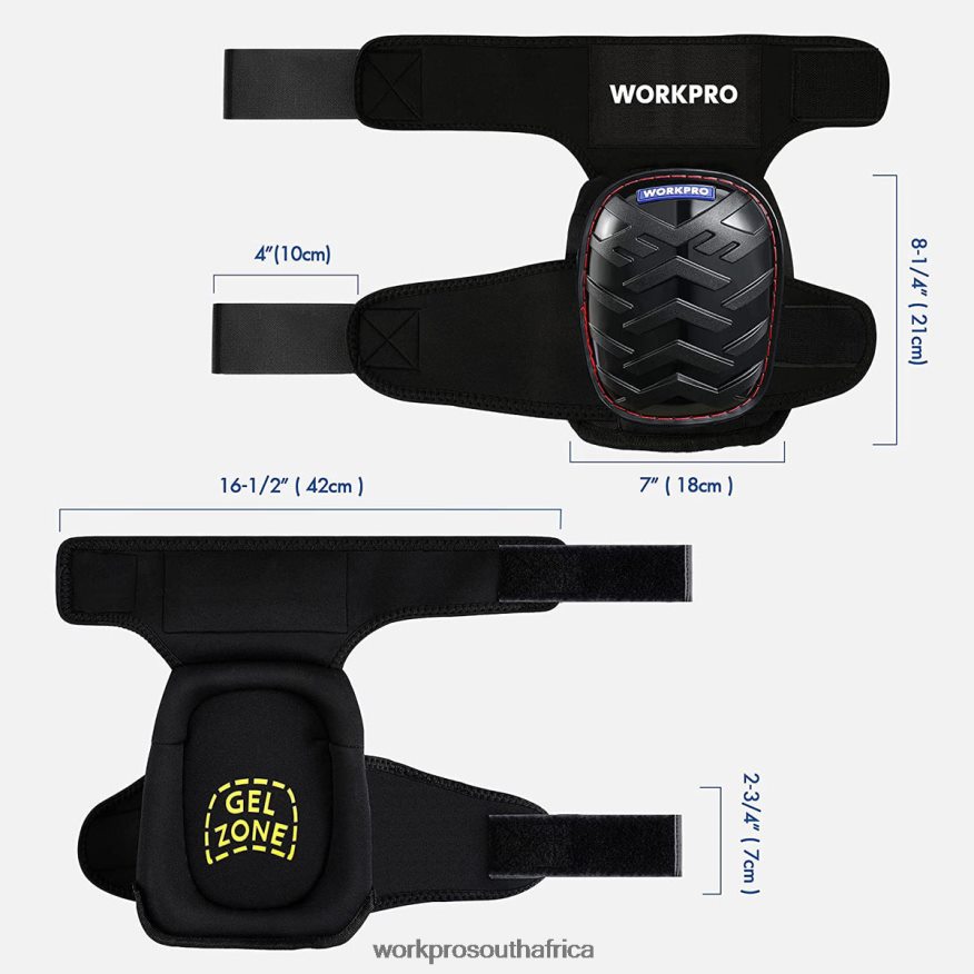 ZA WORKPRO Gel Knee Pads with Anti-Slip Straps, Professional Kneepads for Work Morden 4B8V2T129 Tool
