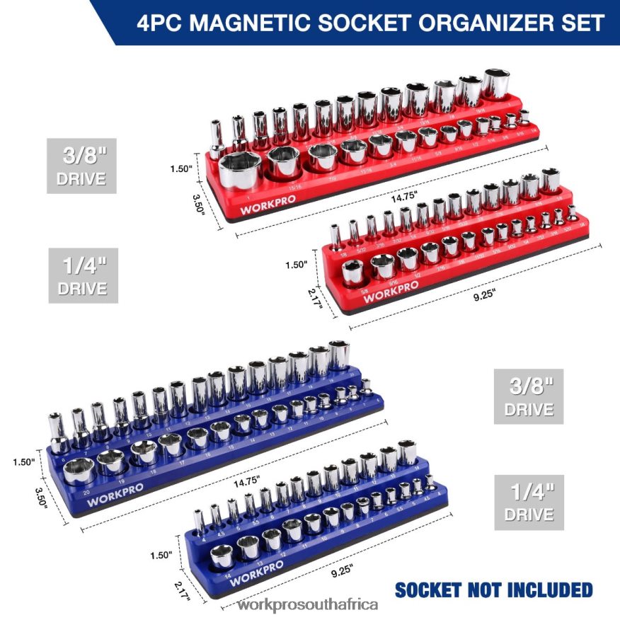 ZA WORKPRO Magnetic Receptacle Organizer Set of 4 Morden 4B8V2T134 Tool