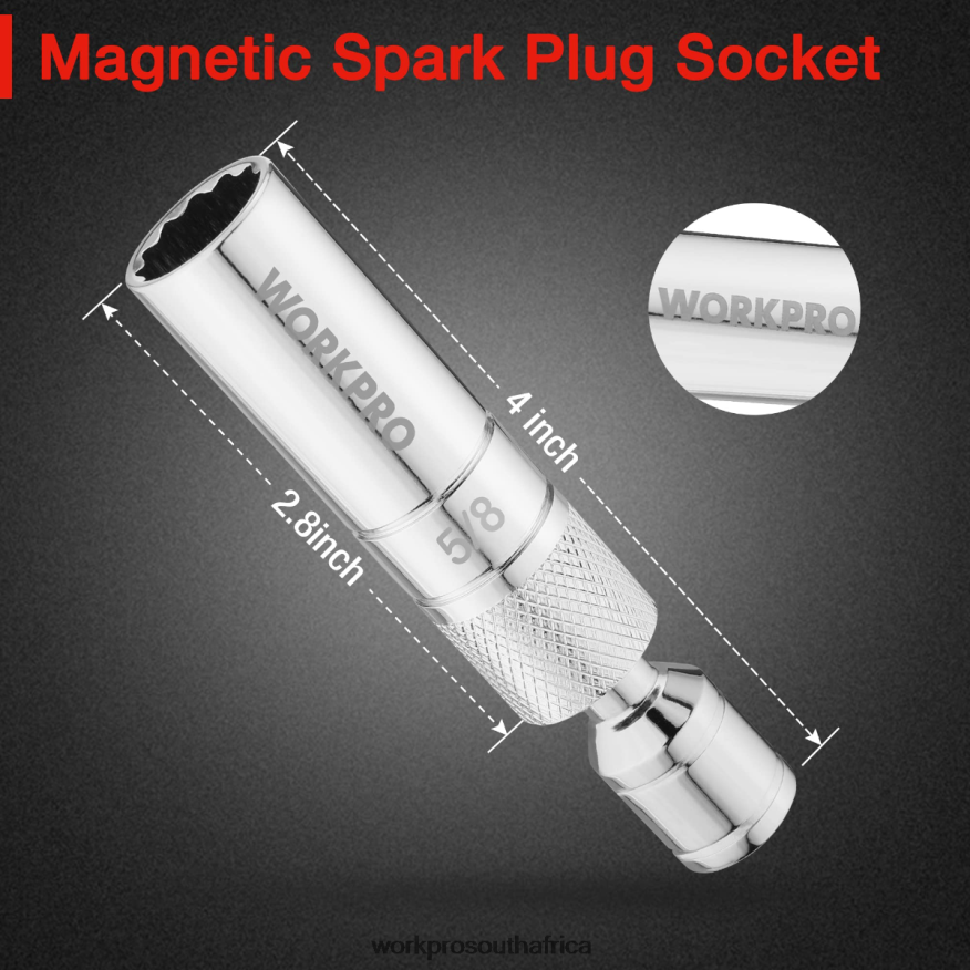 ZA WORKPRO Magnetic Swivel Spark Plug With Thin Wall Socket Helpful 4B8V2T147 Tool