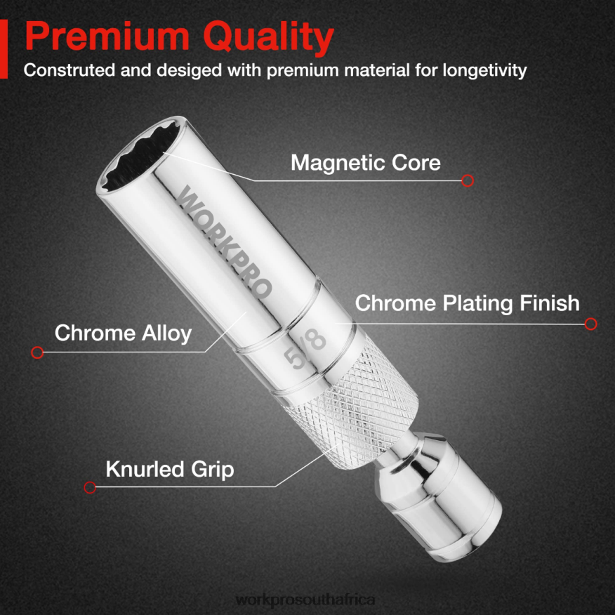 ZA WORKPRO Magnetic Swivel Spark Plug With Thin Wall Socket Helpful 4B8V2T147 Tool
