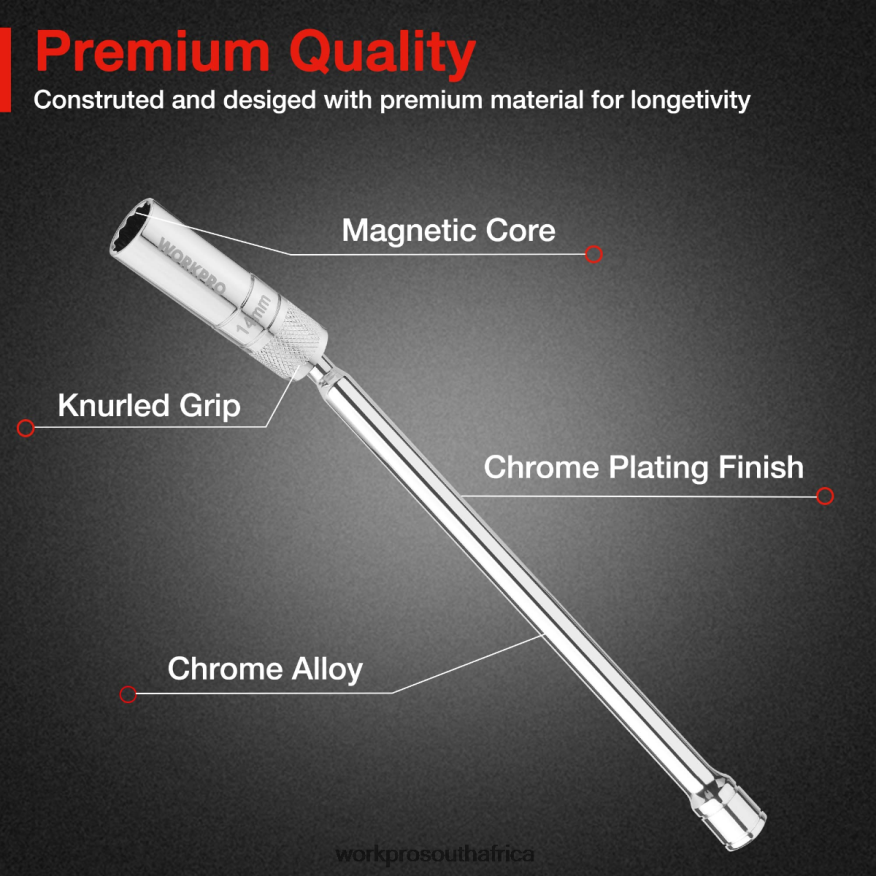ZA WORKPRO Magnetic Swivel Spark Plug With Thin Wall Socket Morden 4B8V2T144 Tool