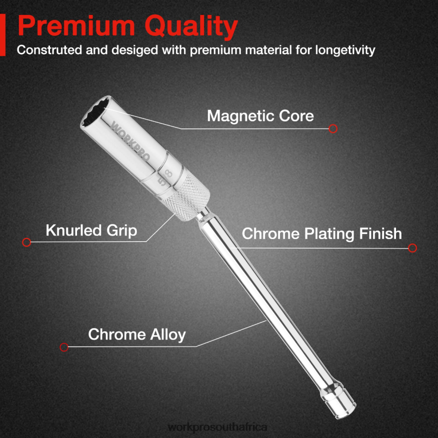 ZA WORKPRO Magnetic Swivel Spark Plug With Thin Wall Socket Morden 4B8V2T146 Tool