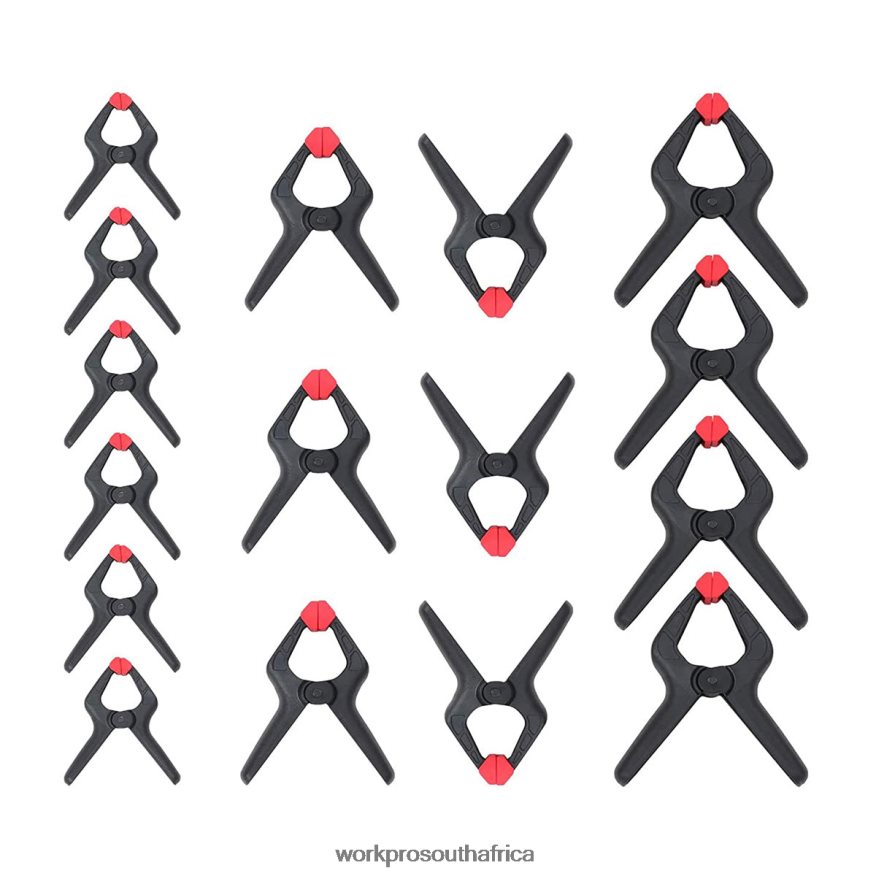 ZA WORKPRO 16 Pcs Nylon Spring Clamp Set for Woodworking, Photography Studios and DIY Works Morden 4B8V2T125 Tool