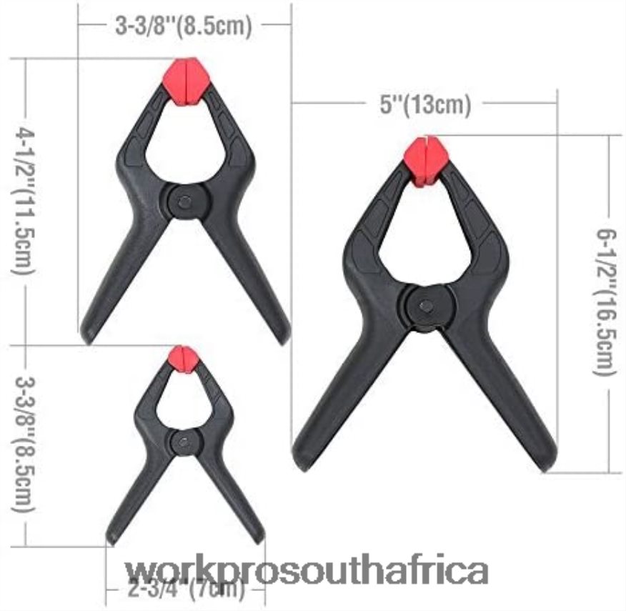ZA WORKPRO 16 Pcs Nylon Spring Clamp Set for Woodworking, Photography Studios and DIY Works Morden 4B8V2T125 Tool