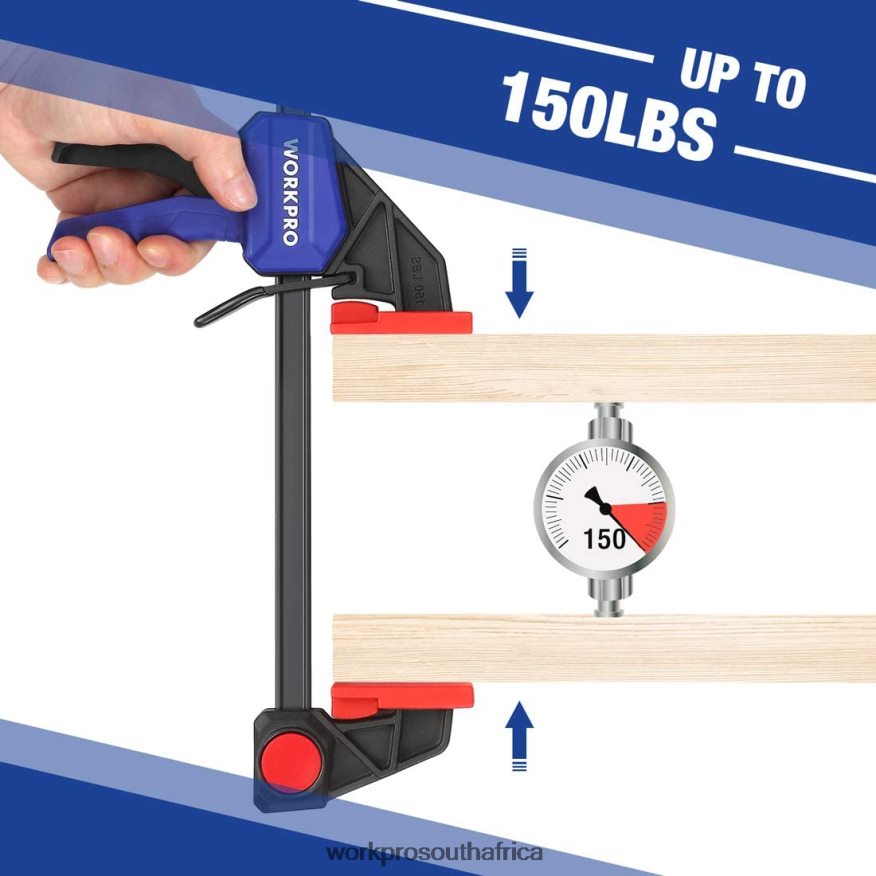 ZA WORKPRO 6 Pcs Woodworking Bar Clamps Useful 4B8V2T115 Tool