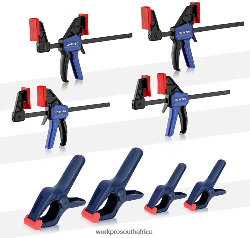 ZA WORKPRO 8 Pcs Clamp Set for Woodworking Morden 4B8V2T114 Tool