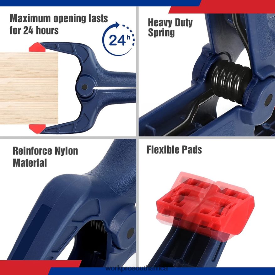 ZA WORKPRO 8 Pcs Clamp Set for Woodworking Morden 4B8V2T114 Tool