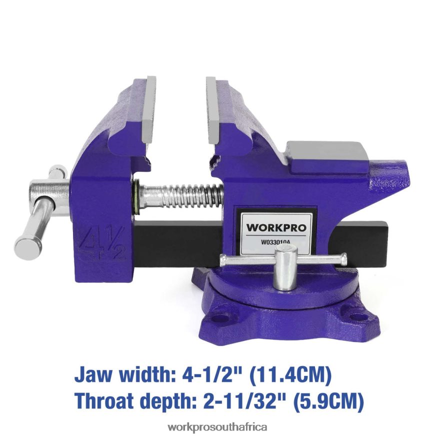 ZA WORKPRO Bench Vise Vice for Workbench Useful 4B8V2T113 Tool
