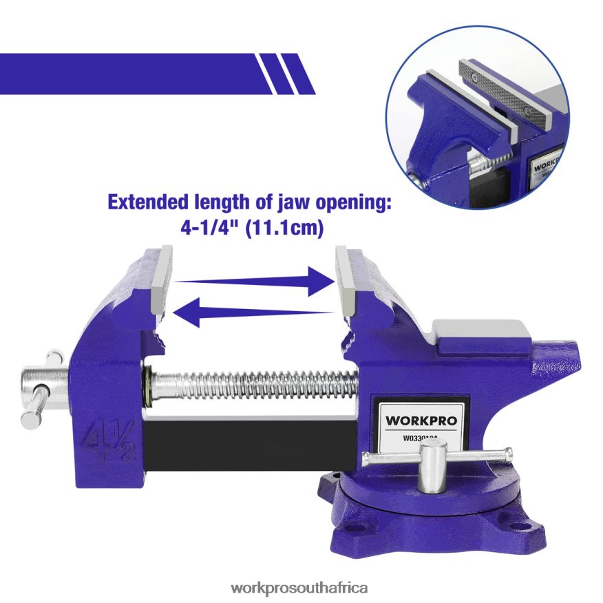 ZA WORKPRO Bench Vise Vice for Workbench Useful 4B8V2T113 Tool