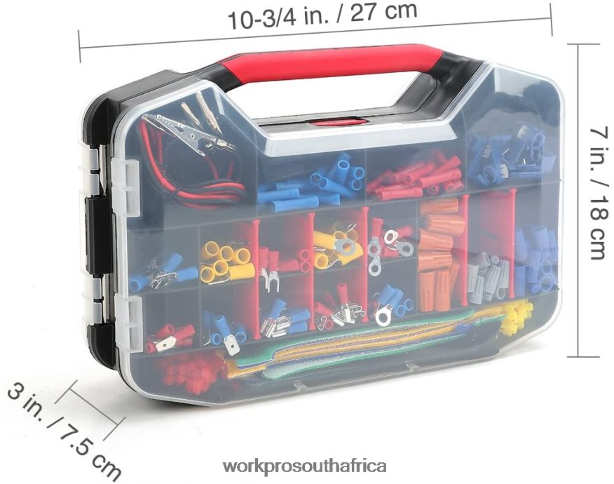 ZA WORKPRO 582 Pcs Crimp Terminals Wire Connectors Heat Shrink Tube Electrical Repair Kit with Wire Cutter Stripper Useful 4B8V2T152 Tool