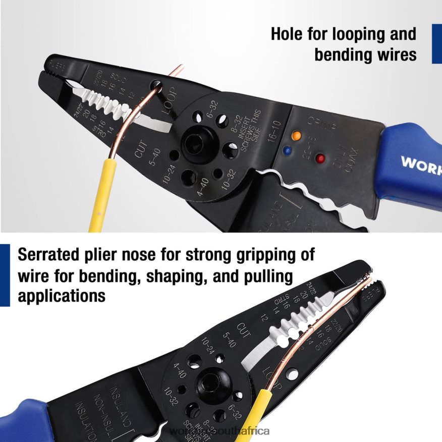 ZA WORKPRO 8-Inch Wire Stripper, Multi-Tool Wire Cutter for Stripping, Cutting and Crimping Useful 4B8V2T158 Tool