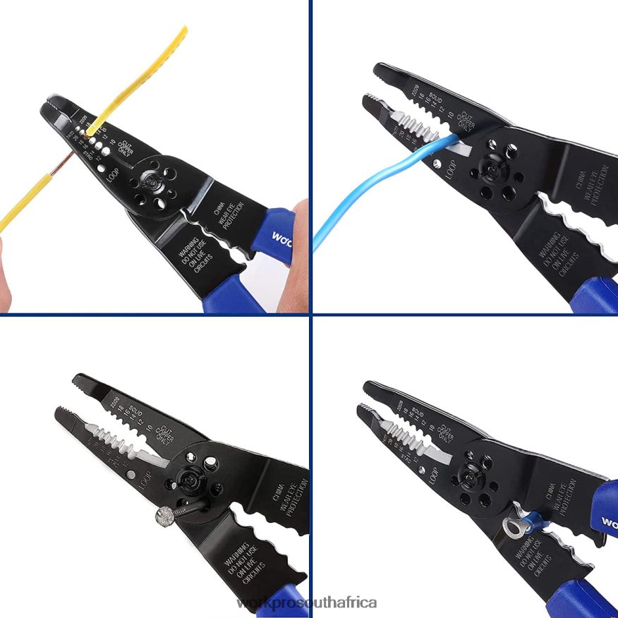ZA WORKPRO 8-Inch Wire Stripper, Multi-Tool Wire Cutter for Stripping, Cutting and Crimping Useful 4B8V2T158 Tool