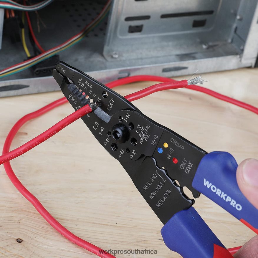 ZA WORKPRO 8-Inch Wire Stripper, Multi-Tool Wire Cutter for Stripping, Cutting and Crimping Useful 4B8V2T158 Tool
