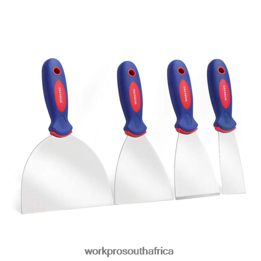 ZA WORKPRO 4 Pcs Stainless Steel Made Putty Knife Set New 4B8V2T149 Tool