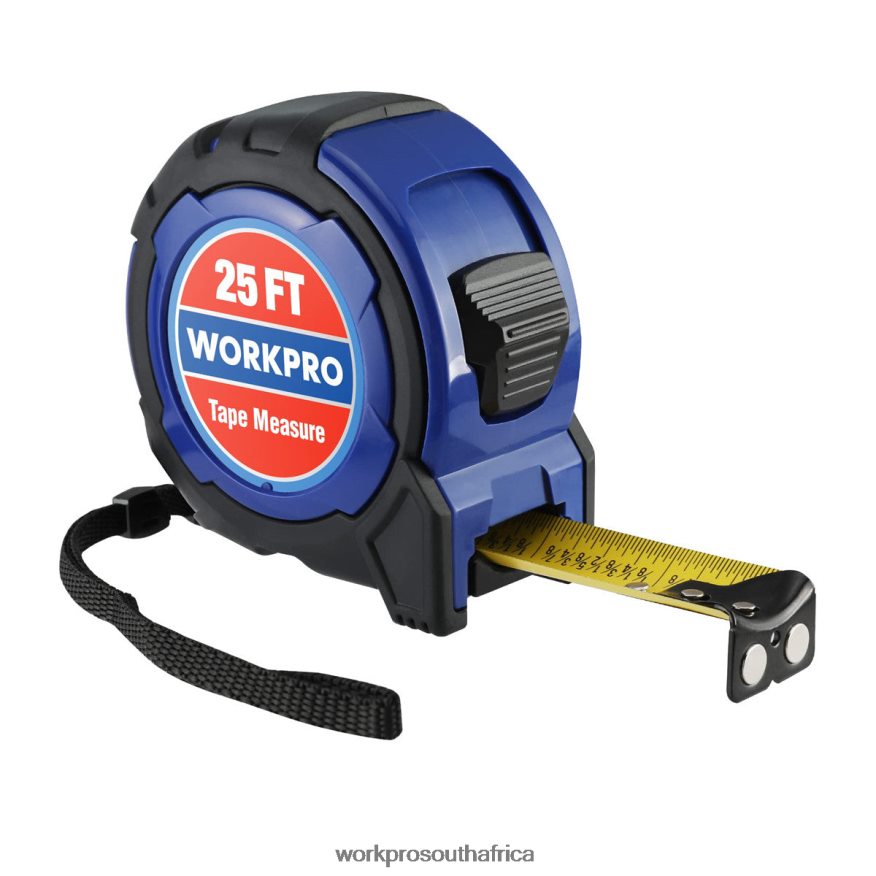 ZA WORKPRO 25FT Tape Measure, 1/8 Fractions, and 1/32 Accuracy Easy Read Measuring Tape, Retractable Nylon Coating Measurement Tape Useful 4B8V2T105 Tool