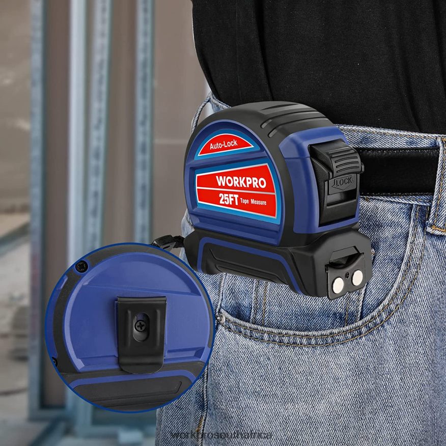 ZA WORKPRO Auto-Lock Tape Measure 25 FT Useful 4B8V2T111 Tool