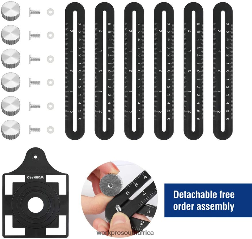 ZA WORKPRO Contour Gauge and 6-Sided Angle Measuring Tool Combo Kit New 4B8V2T107 Tool