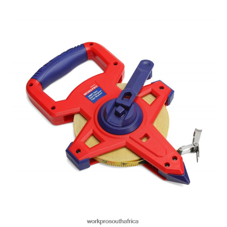 ZA WORKPRO Open Reel Tape Measure with Double Nylon Coated Fiberglass Blade, 100 Feet New 4B8V2T109 Tool