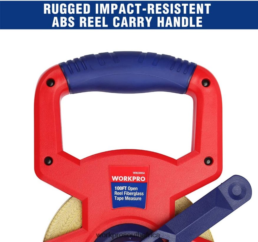 ZA WORKPRO Open Reel Tape Measure with Double Nylon Coated Fiberglass Blade, 100 Feet New 4B8V2T109 Tool