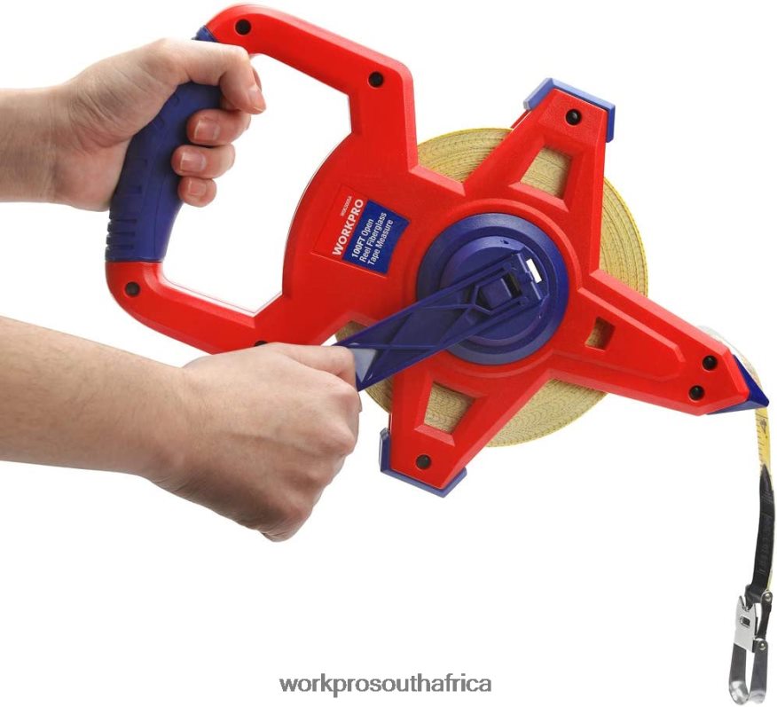 ZA WORKPRO Open Reel Tape Measure with Double Nylon Coated Fiberglass Blade, 100 Feet New 4B8V2T109 Tool
