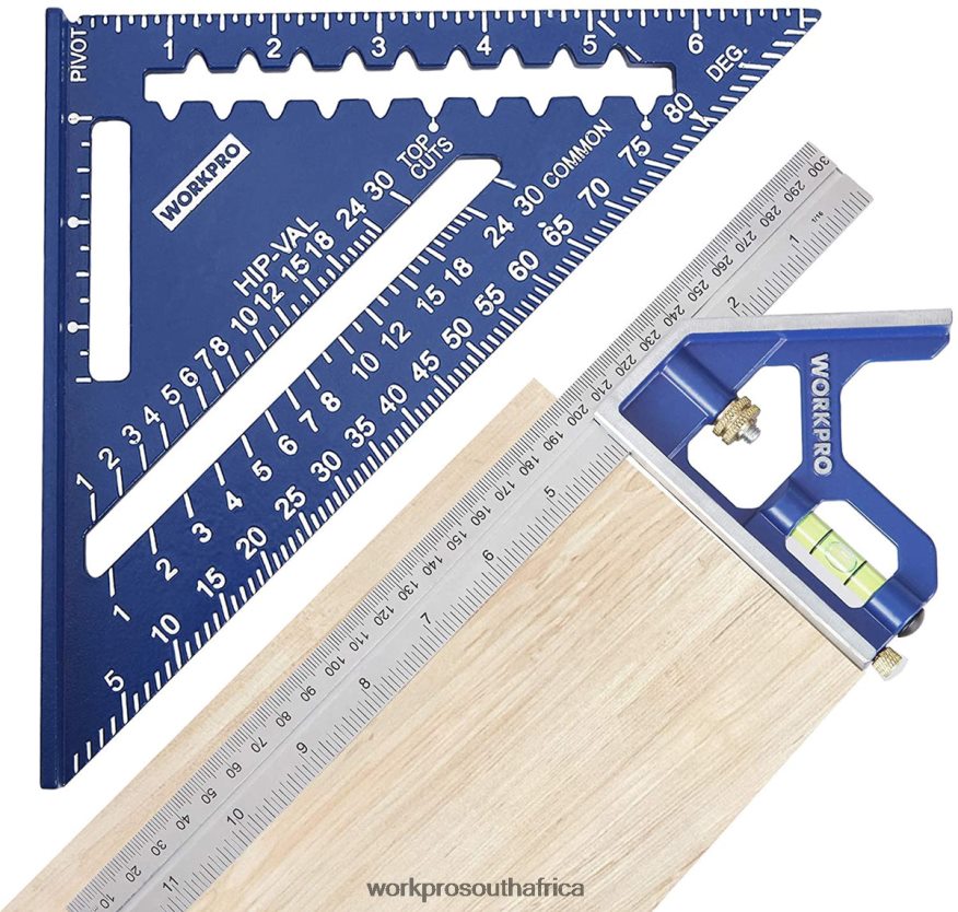 ZA WORKPRO Rafter Square and Combination Square Tool Set Useful 4B8V2T104 Tool