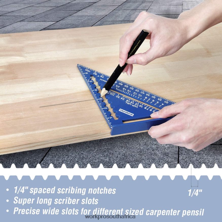 ZA WORKPRO Rafter Square and Combination Square Tool Set Useful 4B8V2T104 Tool