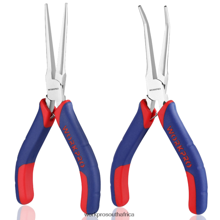 ZA WORKPRO 2-Pcs Mini Needle Nose Pliers Set, Long Nose Pliers, Bent Nose Pliers Morden 4B8V2T73 Tool
