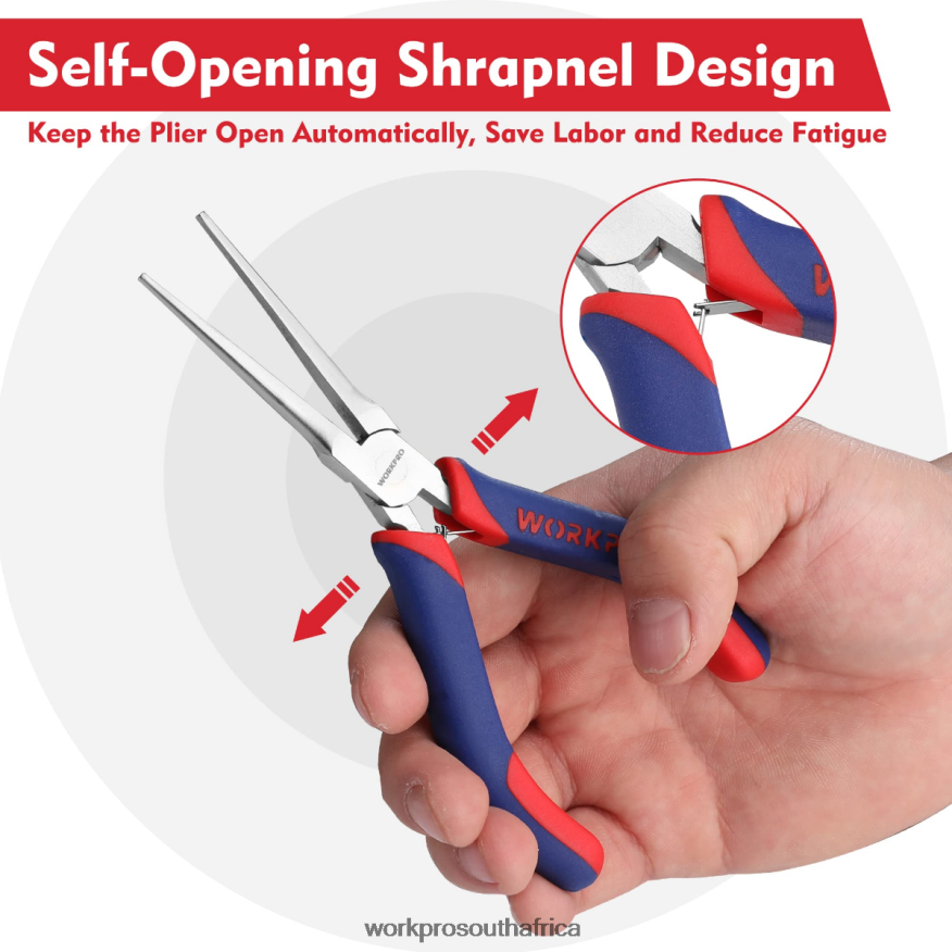 ZA WORKPRO 2-Pcs Mini Needle Nose Pliers Set, Long Nose Pliers, Bent Nose Pliers Morden 4B8V2T73 Tool