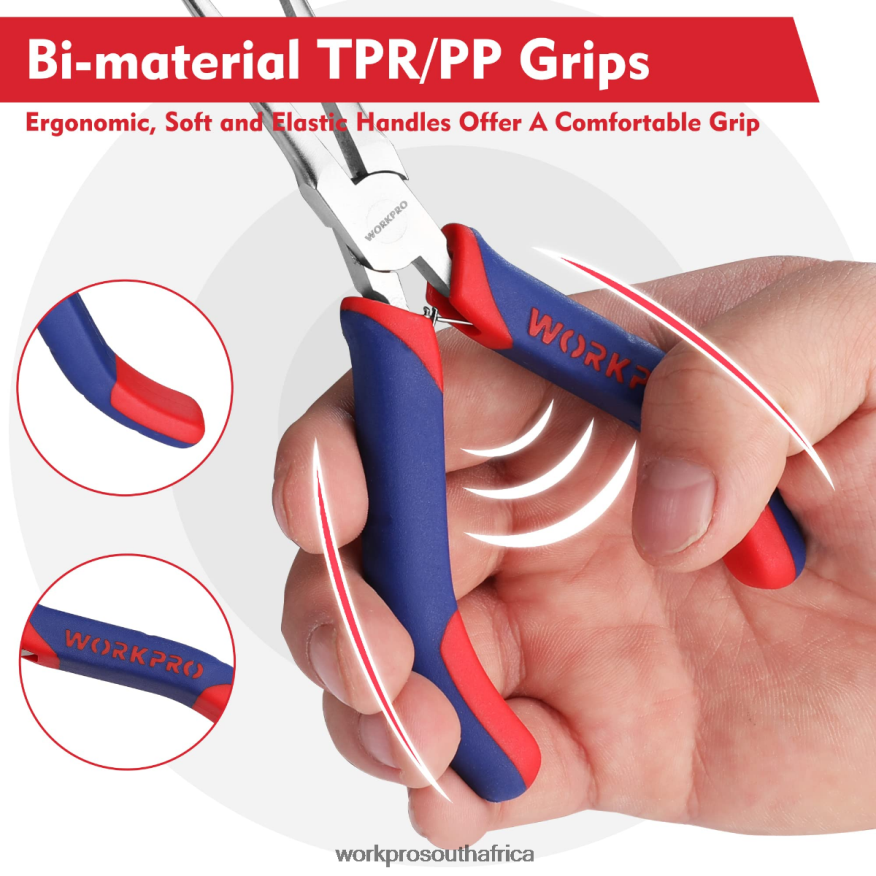 ZA WORKPRO 2-Pcs Mini Needle Nose Pliers Set, Long Nose Pliers, Bent Nose Pliers Morden 4B8V2T73 Tool