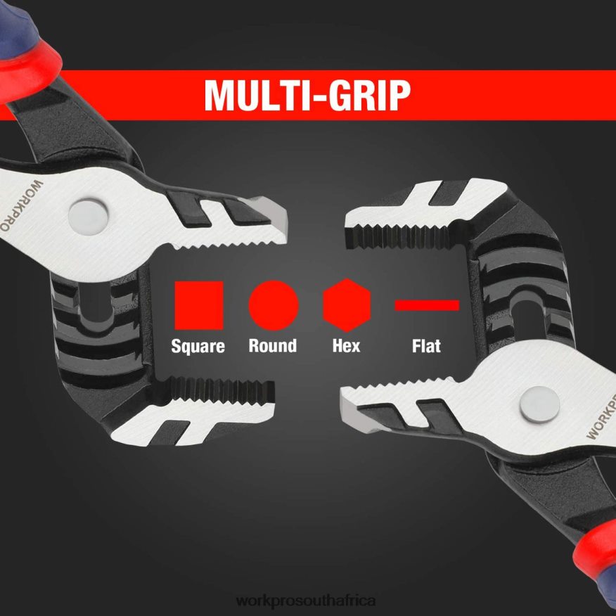 ZA WORKPRO 3 Pcs Adjustable Multipurpose Groove Joint Pliers Set New 4B8V2T68 Tool