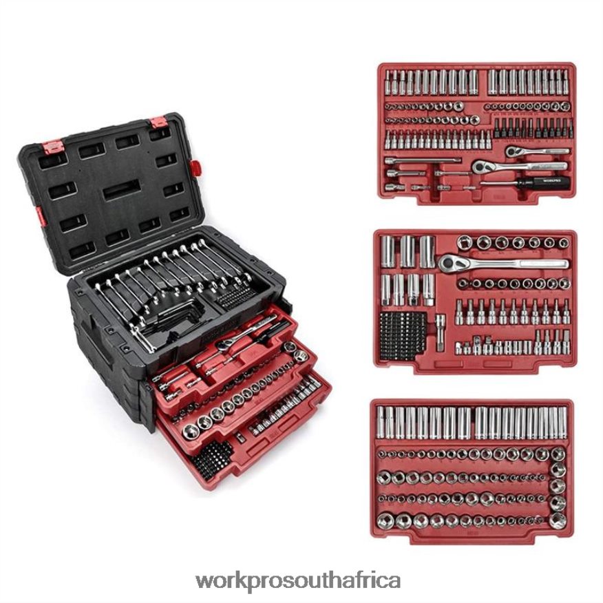 ZA WORKPRO 450 Pcs Universal Professional Mechanics Tool Set with Heavy Duty Case Box Useful 4B8V2T306 Tool