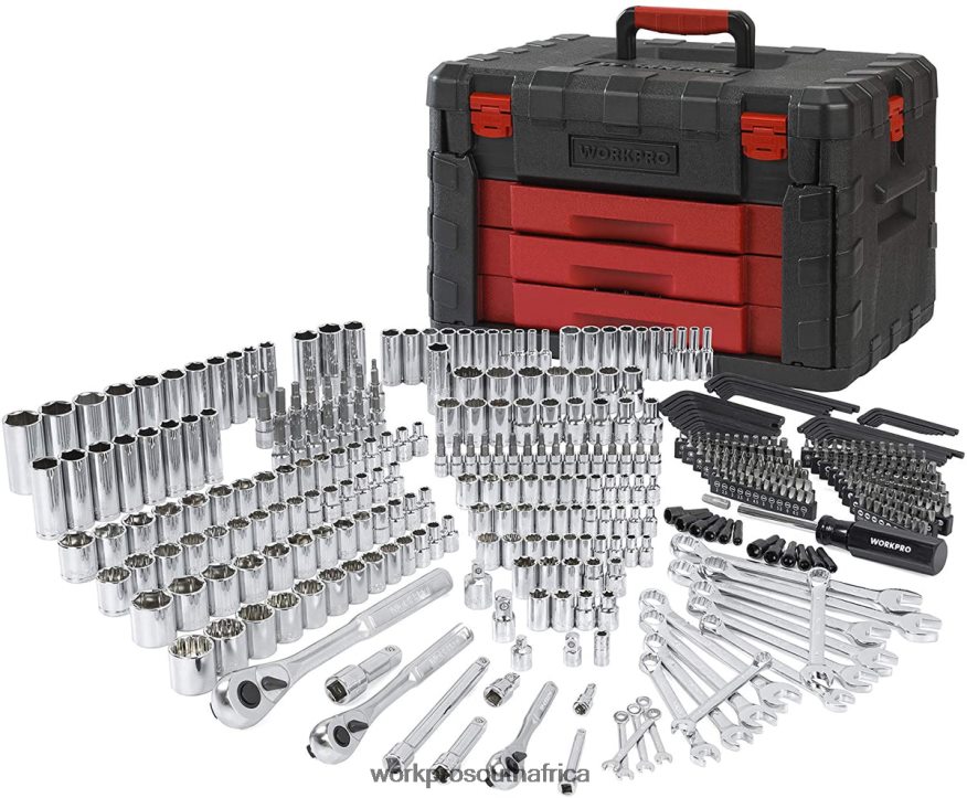 ZA WORKPRO 450 Pcs Universal Professional Mechanics Tool Set with Heavy Duty Case Box Useful 4B8V2T306 Tool