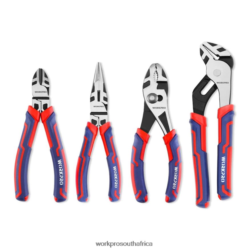 ZA WORKPRO 4 Pcs Premium CR-V Construction Pliers Tool Sets Morden 4B8V2T72 Tool