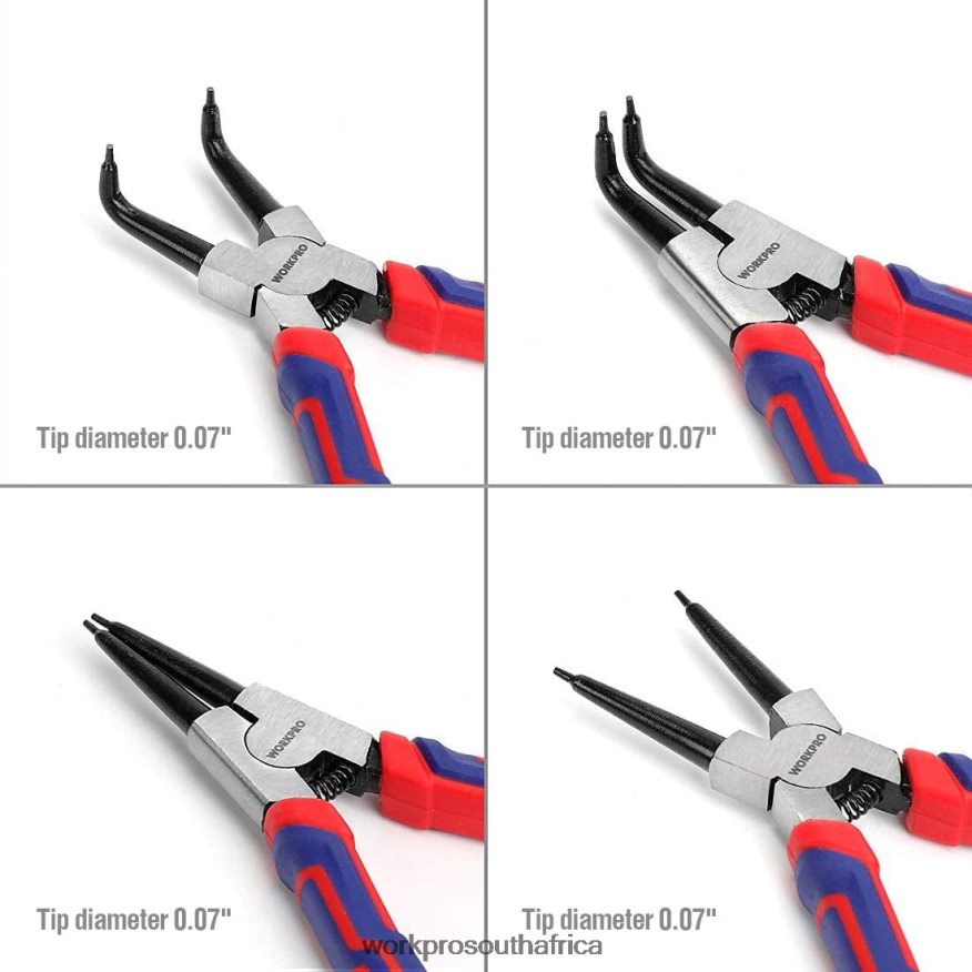 ZA WORKPRO 4 Pcs Snap Ring Pliers Set with Storage Pouch Useful 4B8V2T67 Tool