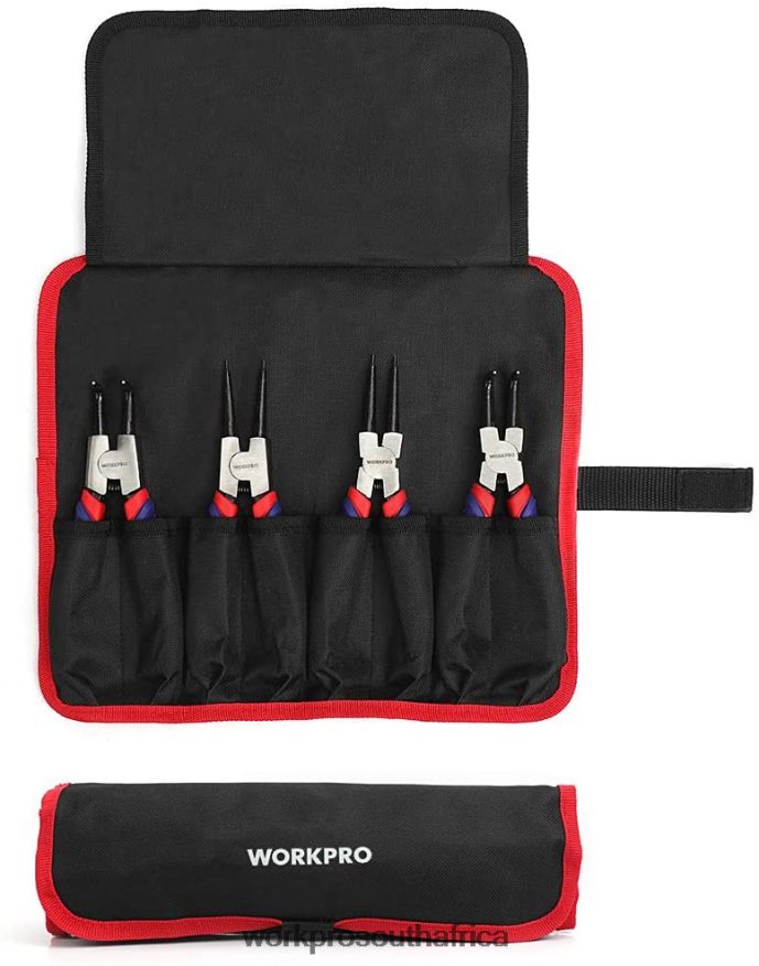 ZA WORKPRO 4 Pcs Snap Ring Pliers Set with Storage Pouch Useful 4B8V2T67 Tool