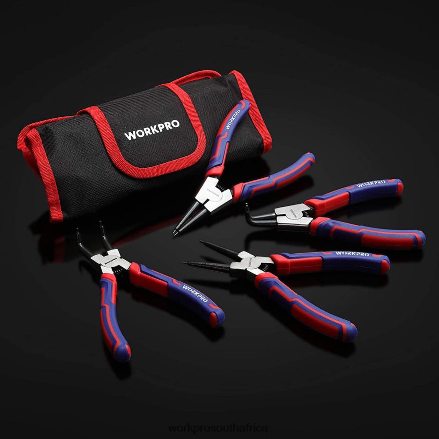 ZA WORKPRO 4 Pcs Snap Ring Pliers Set with Storage Pouch Useful 4B8V2T67 Tool