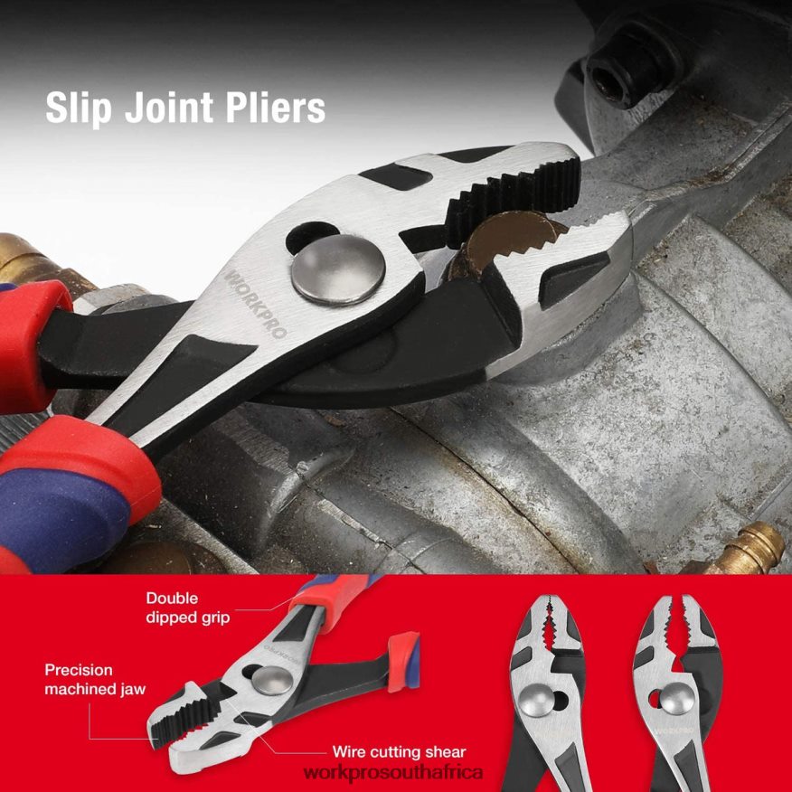ZA WORKPRO 5 Pcs Premium Cr-V Construction Pliers Set with Storage Pouch Useful 4B8V2T66 Tool