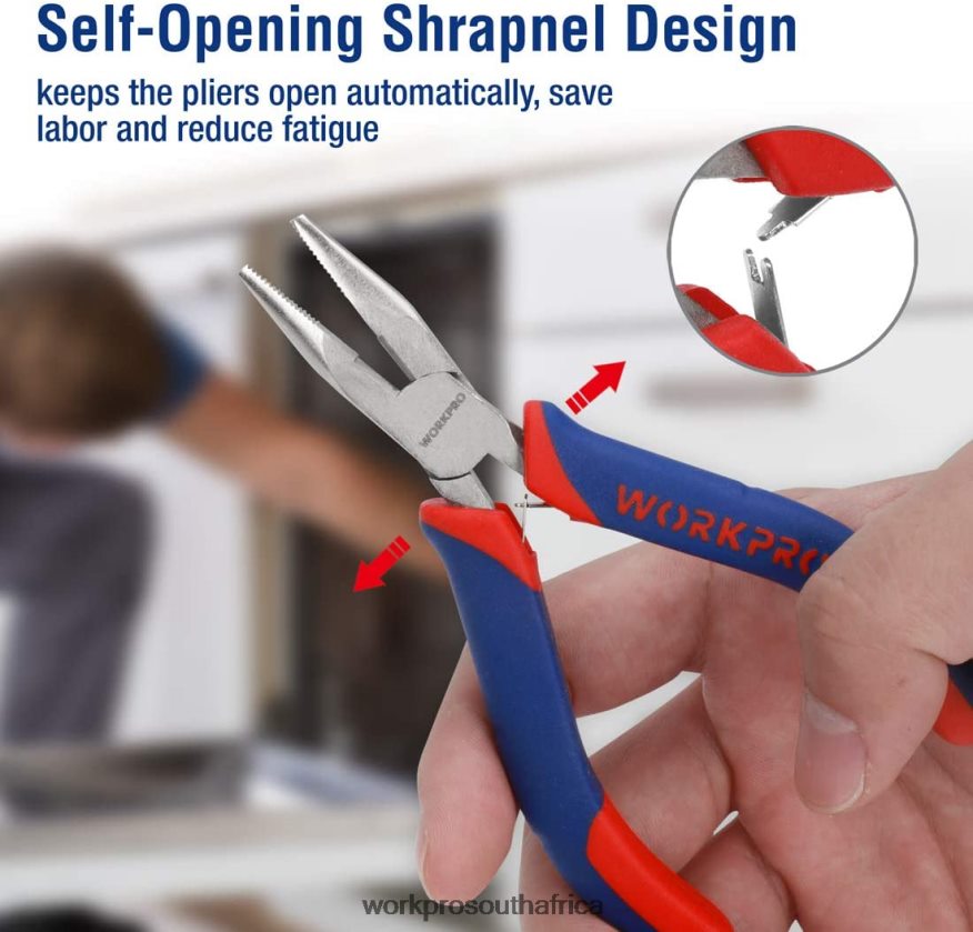 ZA WORKPRO 6 Pcs Mini Pliers Set with Pouch Useful 4B8V2T64 Tool
